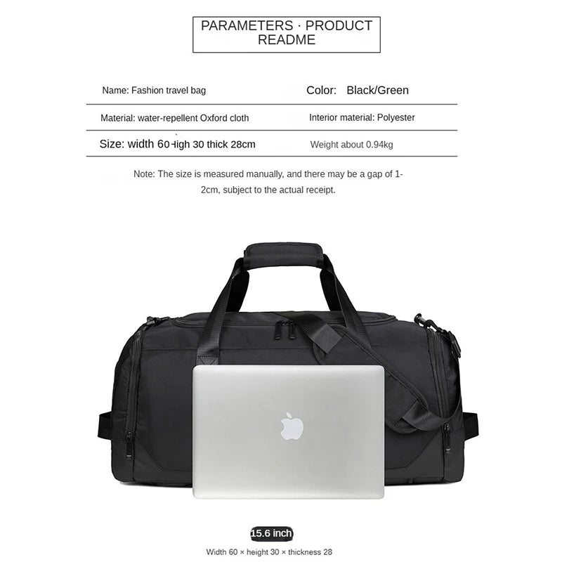 Large capacity travel bag with printed logo name boxing sports storage bag gym bag personalized pattern