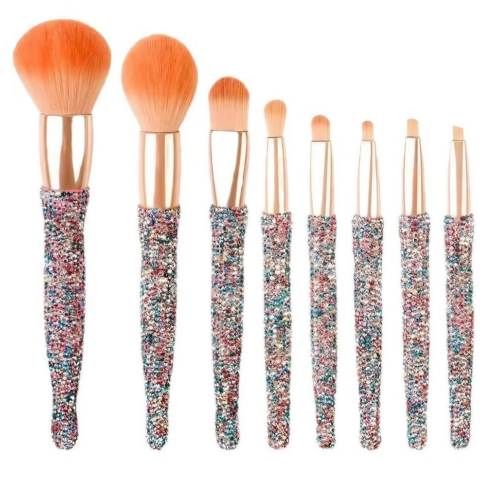 8 Piece Makeup Brush Set Synthetic Bristle Powder Concealer Eye Shadow Cosmetic Brushes Tools Kit