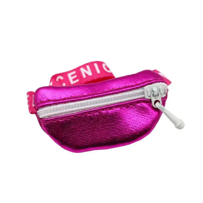 For 17cm Labubu Crossbody Bag Cute 1/6 1/8 1/12 BJD Dolls DIY Waist Bags Cute 15cm Idol Plush Doll Accessories Belt Bag Gift