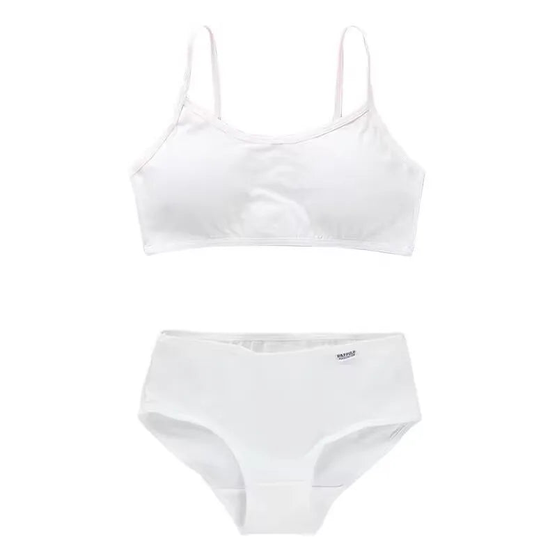Kids Girls Training Bras Set Girls Teenage Underwear Cotton Tank Tops for 8-14 Years