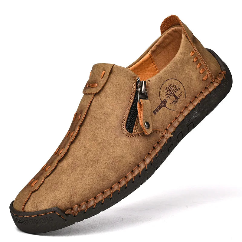 Men Casual Leather Shoes Comfortable Anti-slip Flat Shoes Soft Leather Shoes Hot Sales Free Delivery of Men Shoes In Large Size