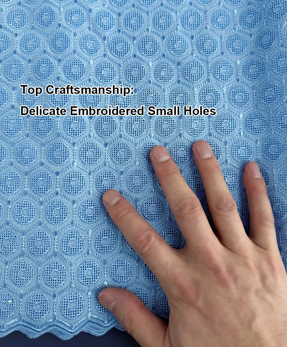 Top Quality Original Austria Cotton Lace for Men and Women African Embroidered Lace Fabric Nigeria Ceremony Cloth Sewing Dress
