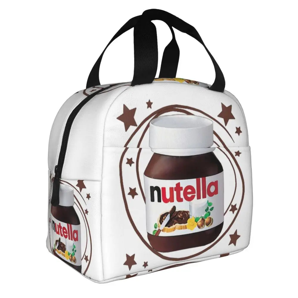 Custom Italy Nutellas Thermal Insulated Lunch Bag Women Portable Lunch Container for Outdoor Picnic Storage Food Box