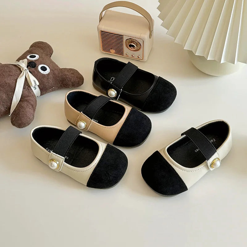 Girl Leather Shoes 2025 Autumn New Brand Girl Shoes French Princess Shoe Elegant Mary Jane Shoe Soft Sole Party Dresses for Girl