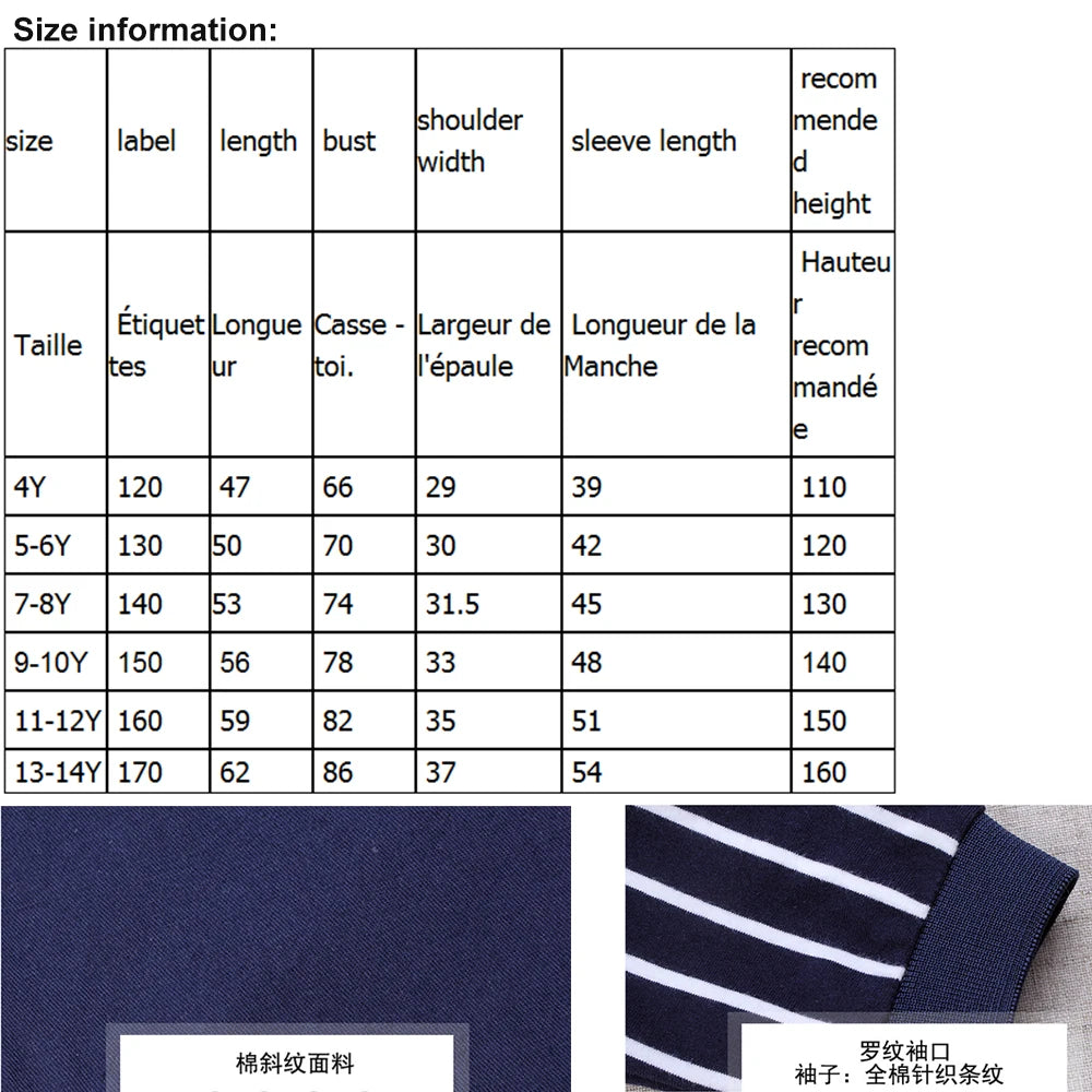 Boys Blouses And Shirts Children's Stripe Top 2024 Spring Autumn Casual White Polo Shirts Teenager School Brand Outerwear Cotton