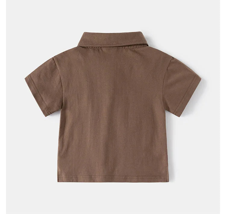 Toddler Boys Polo T-shirts Kids Tops Tees Summer Children's Clothes Cotton Blend