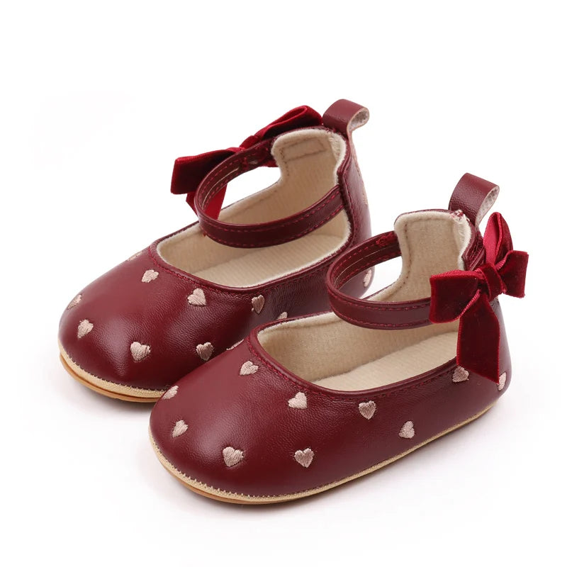 Baby Girl Shoes Cute Bowknot High Quality PU and TPR Sole Anti-slip Toddler Newborn 0-9-18 Months Prewalking Sandal 2024 BJZ3212