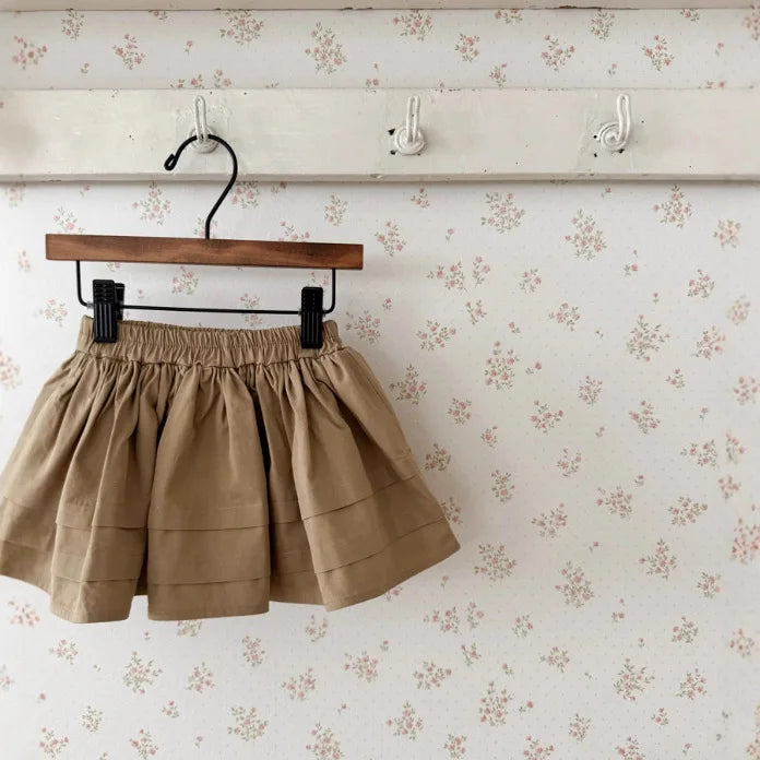 2025 Japanese Girls' Spring and Autumn Cotton Casual Ruffle Collar Jacket, Half Skirt, Children's Forest Two-piece Set