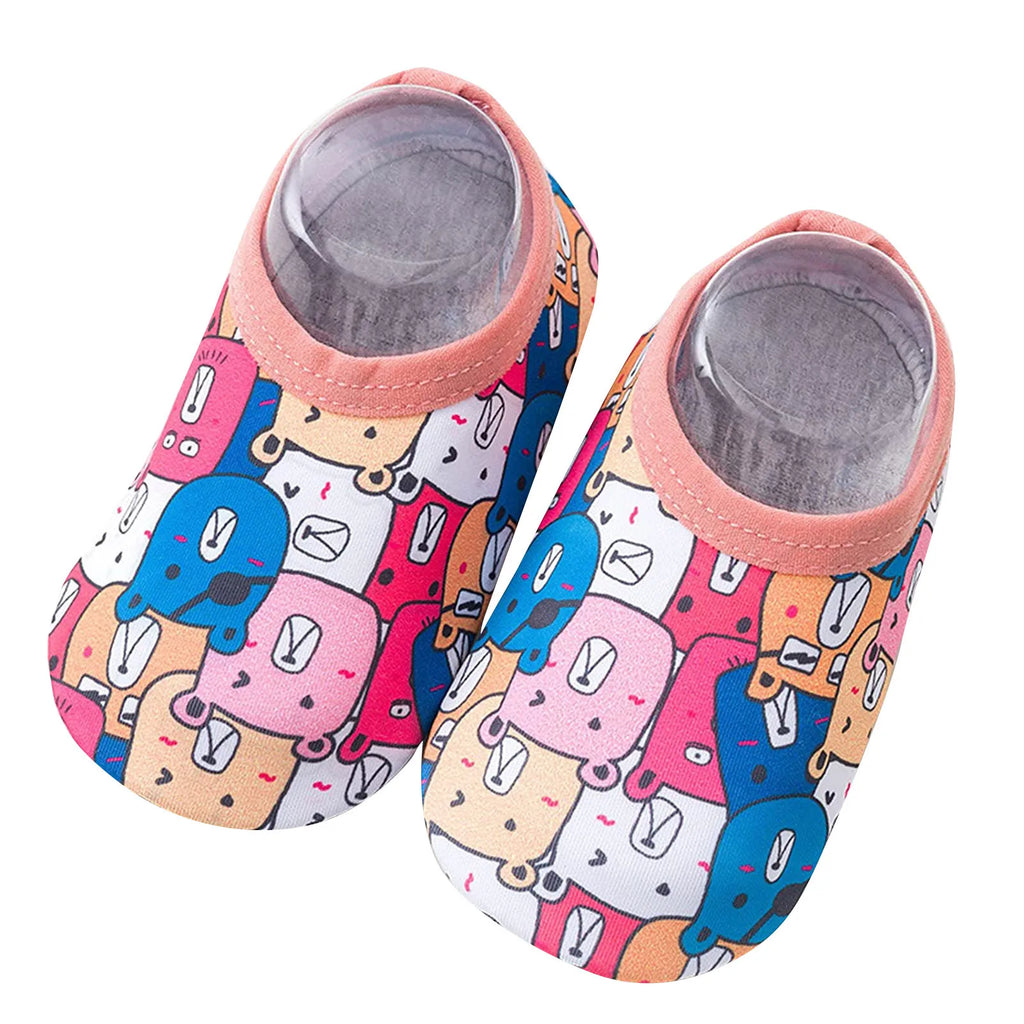 Baby Boy And Girl First Walkers Cartoon Printed Cute Quick Dry Shoes Toddler Shoes Beach Outdoor Lighweight Shoes