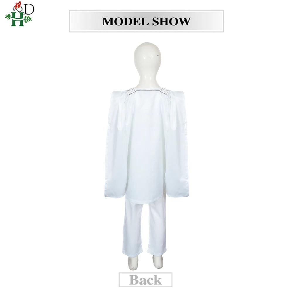 2025 New African Traditional Clothes For Kids Boy White Blue 3 PCS Set Long Sleeve Tops Embroidery Dashiki Robe Shirt Pant Child
