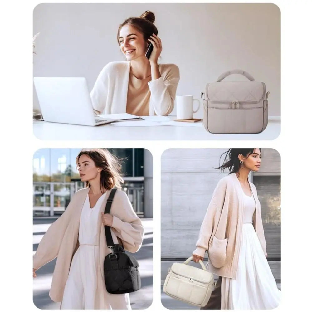 New Nylon Lunch Bag Reusable Multi-functional Insulated Lunch Box Leakproof Insulated Bag Women Special Purpose Bags