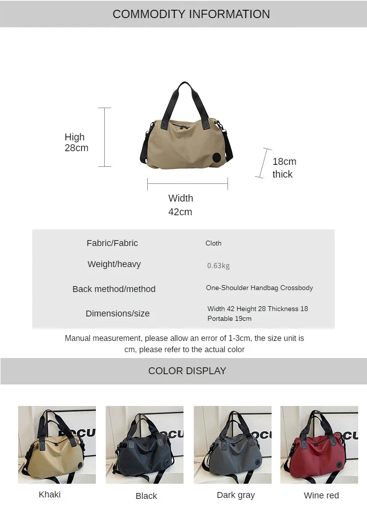 Ladies' shoulder bag custom logo travel bag shoulder bag crossbody luggage bag sports and fitness luggage bag personalized name