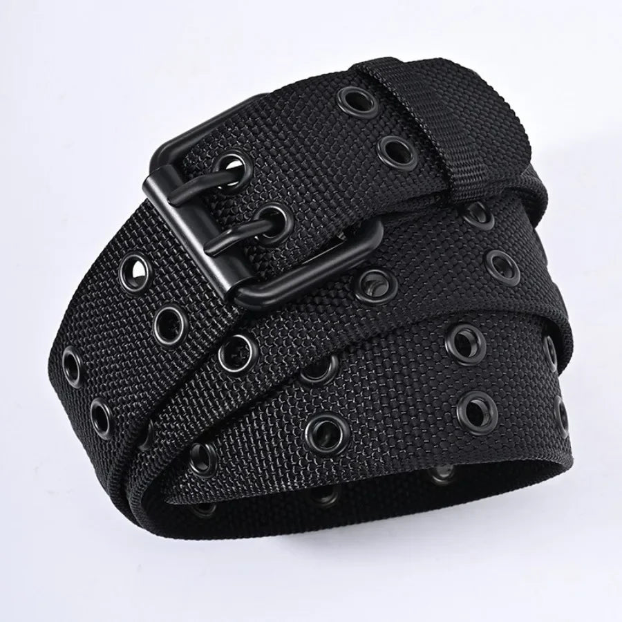 New Men Breathable Nylon Fabric Belt outdoor sport Belt Pin Buckle Trousers Jeans Belt