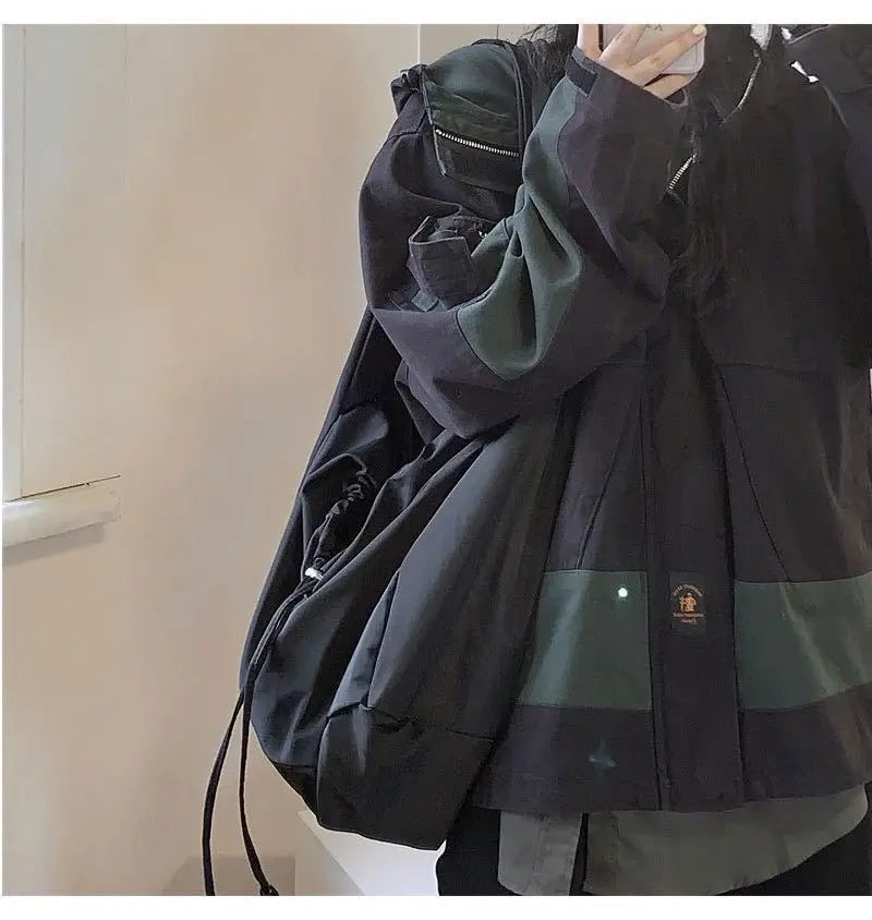 Women Bag New Nylon Bucket Fashion Solid Zipper SOFT Shoulder Bag Purses and Handbags Luxury Designer Black Tote Bag