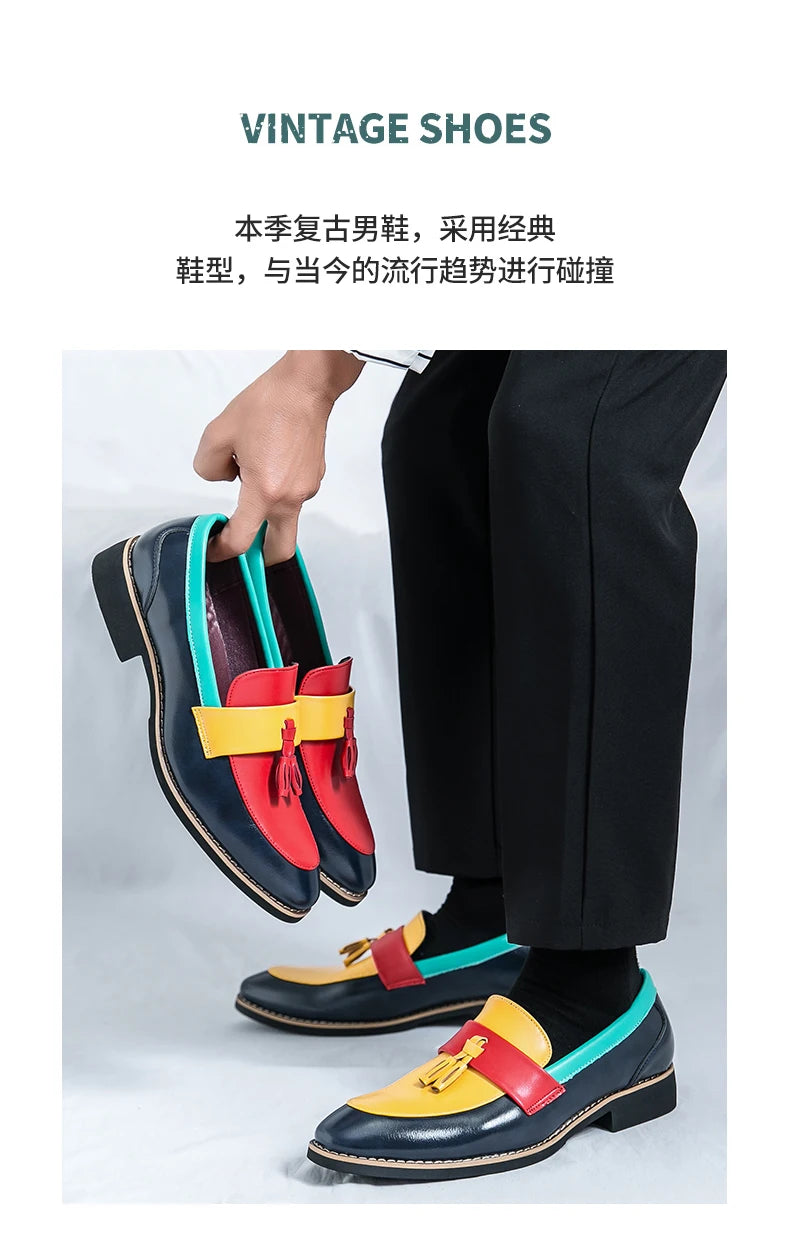 leather shoes Men's color increase thick-soled men Casual sneakers new non-slip business casual dress shoes work men's shoes