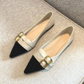 Ladies Summer Footwear Flat Office Black Shoes for Women 2025 Low Heel Elegant Pointed Toe Flats Beau Today High Quality 39 Shoe