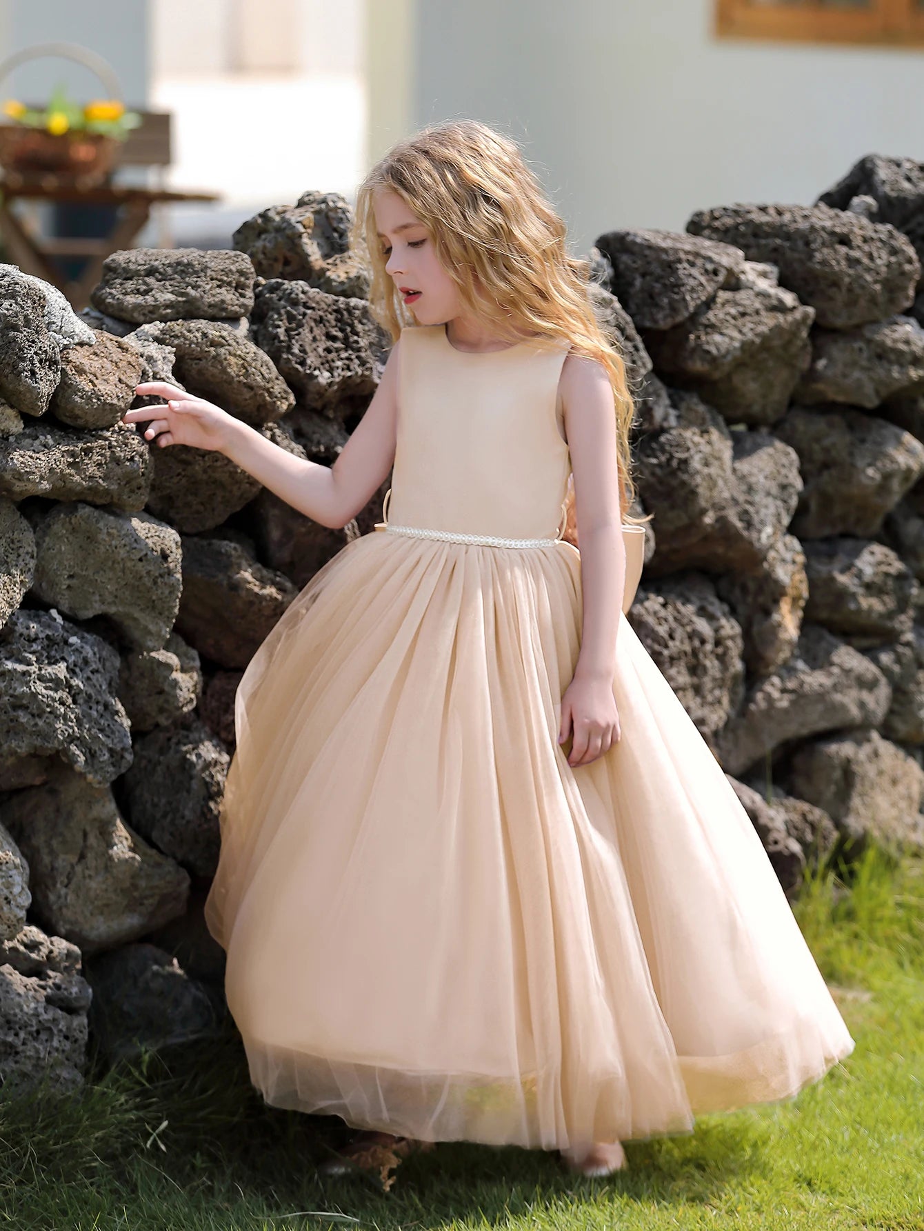 Formal Birthday Party Dress for Teenage Girls New Design Big Bow Tulle Dresses Kids Princess Prom Pageant Ball Gown Size 5-12y