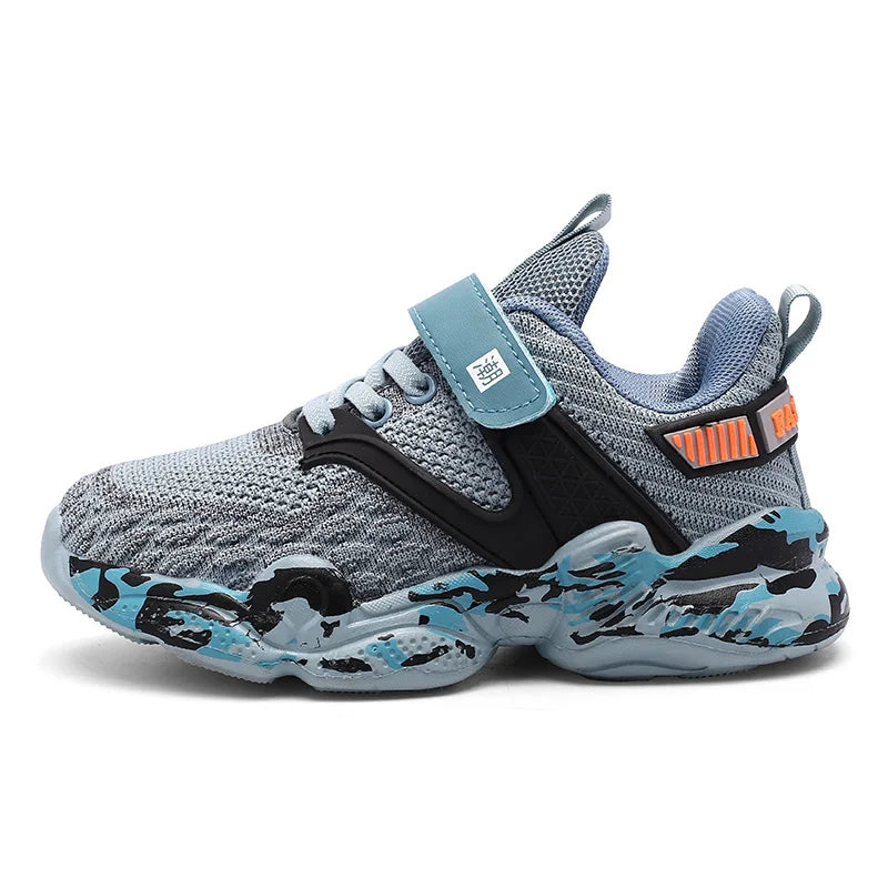 2025 New Kids Shoes Boy Sneaker Knit Platform Breathable Summer School Children Sports Shoes Fashion Tennis Shoes for Boy
