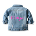 Personalized Denim Jacket Toddler Outwear Patch Coats Custom Name Jean Jacket  Ideal Gift Birth Presents Autumn 2025 New