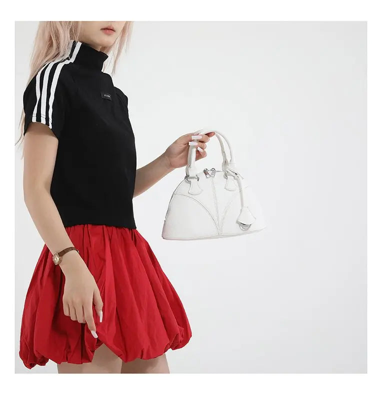 Luxury Unique Diaper Bag Shoulder Purse Ladies Trendy Design Minimalist Textured Original Square Satchel