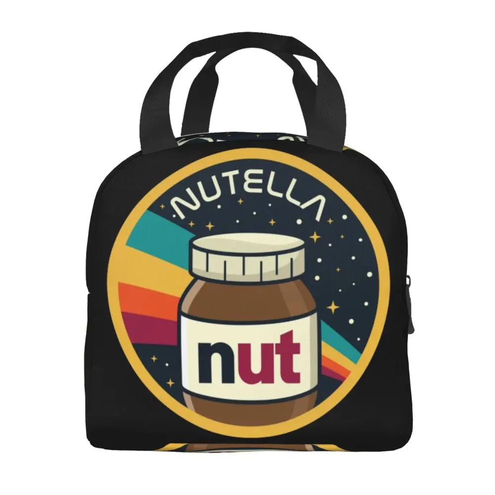 Custom Italy Nutellas Thermal Insulated Lunch Bag Women Portable Lunch Container for Outdoor Picnic Storage Food Box