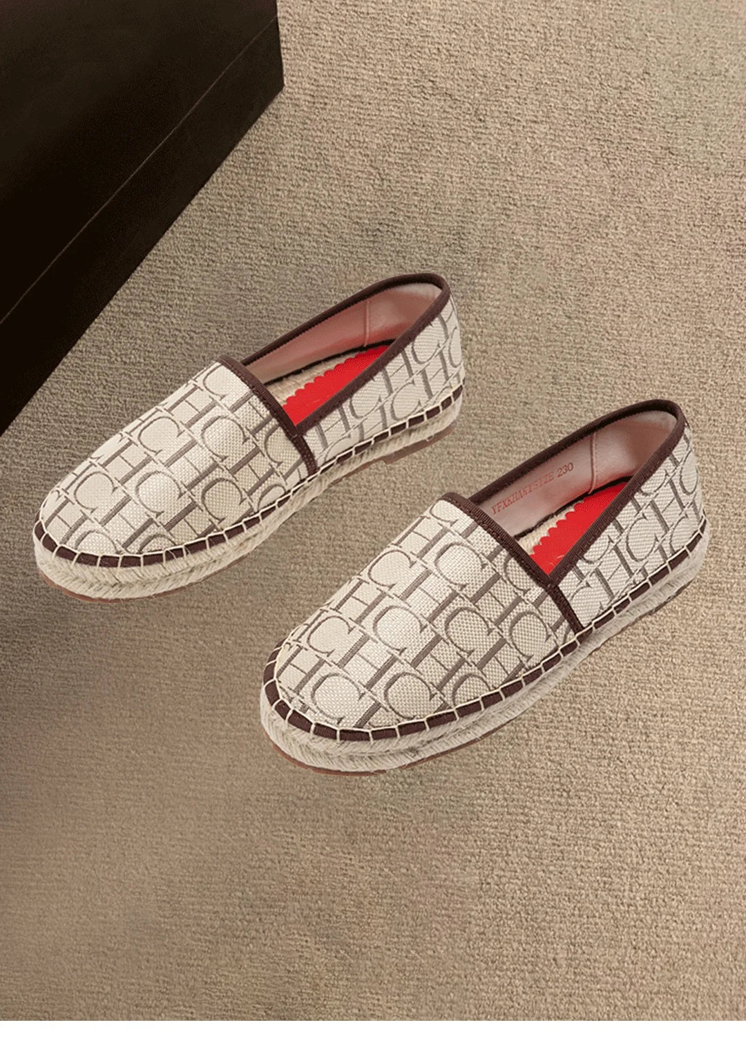 CH Women's Fisherman Shoes 2026 Premium Sense Letter Print High Quality Casual Shoes Fashion Outdoor  Luxury Flat Women's Shoes