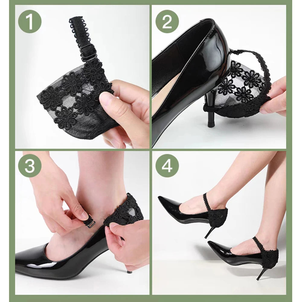 1Pair High Heels Bundle Shoelace Holding Loose Anti-skid Straps Women Elastic Shoe Laces Shoe Accessories Wholesale Dropshipping