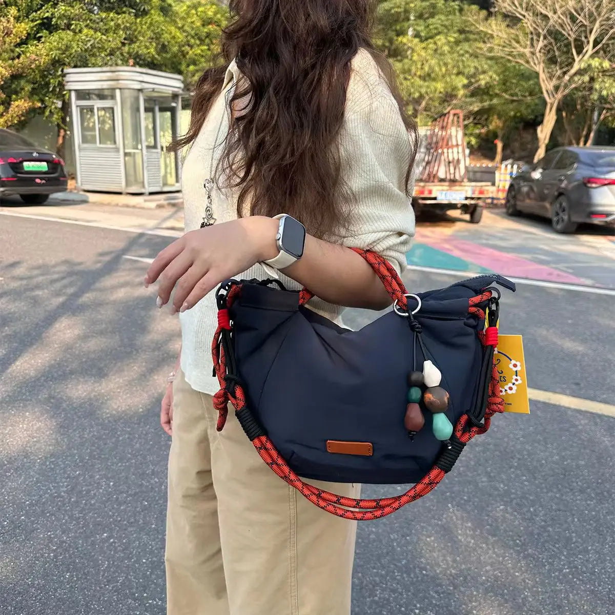 Women Bags Nylon 2026 New Fashion Luxury Korean Sweet Office Lady High-Capacity Shoulder Bag Handbag