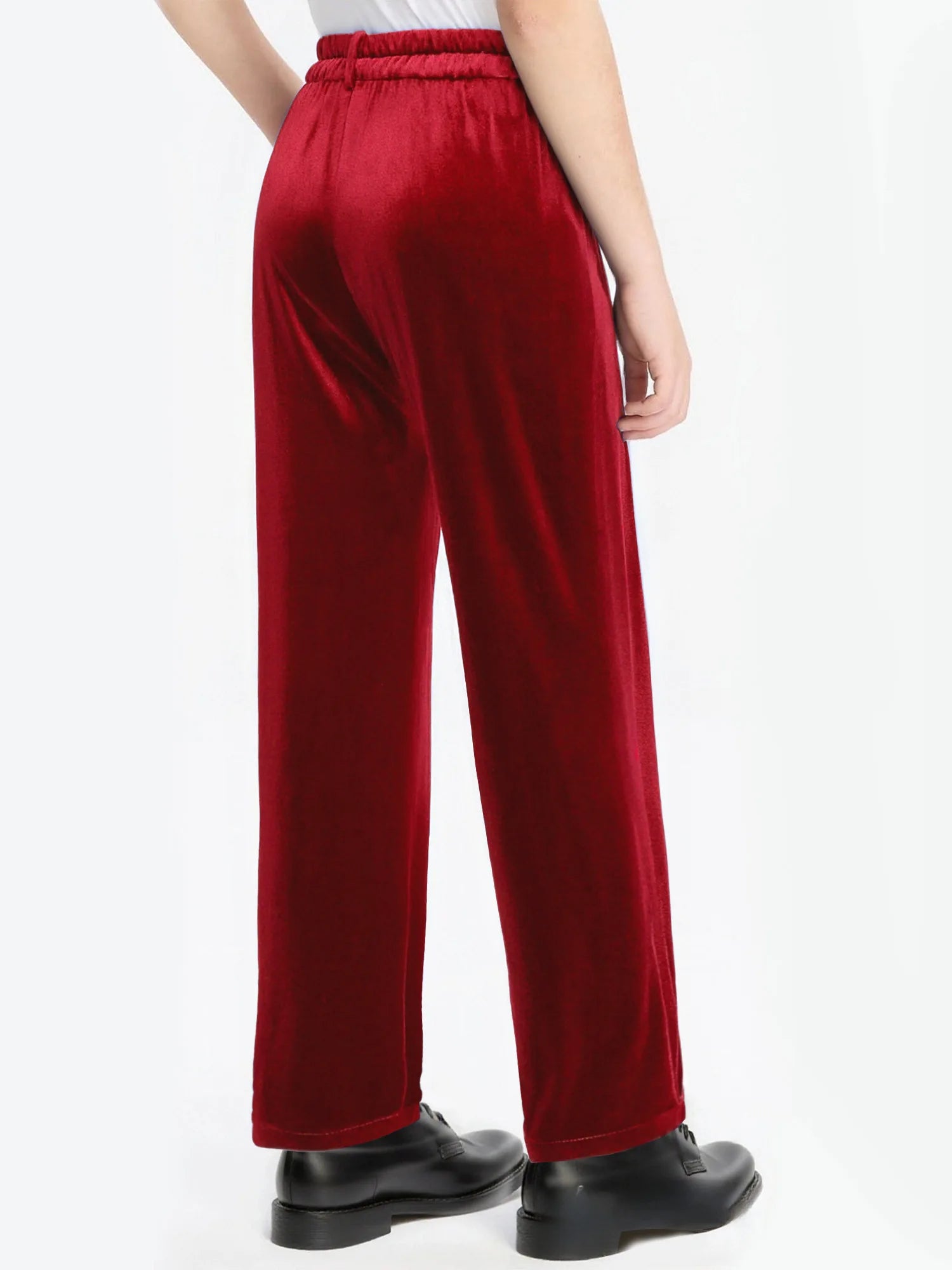 Kids Boys Velvet Pants Gentleman Suit Trousers Christmas Costume Straight Pants for Formal Party Birthday Wedding Child Trousers