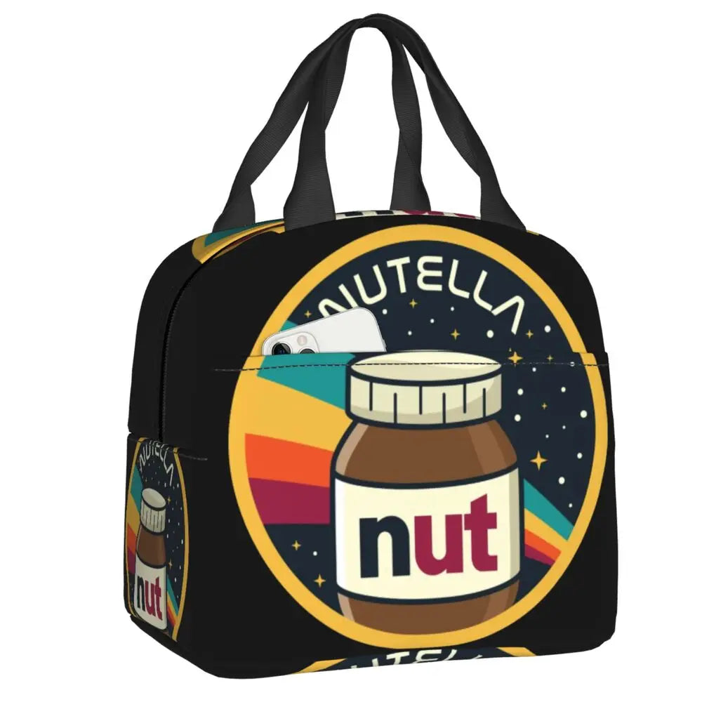 Custom Italy Nutellas Thermal Insulated Lunch Bag Women Portable Lunch Container for Outdoor Picnic Storage Food Box