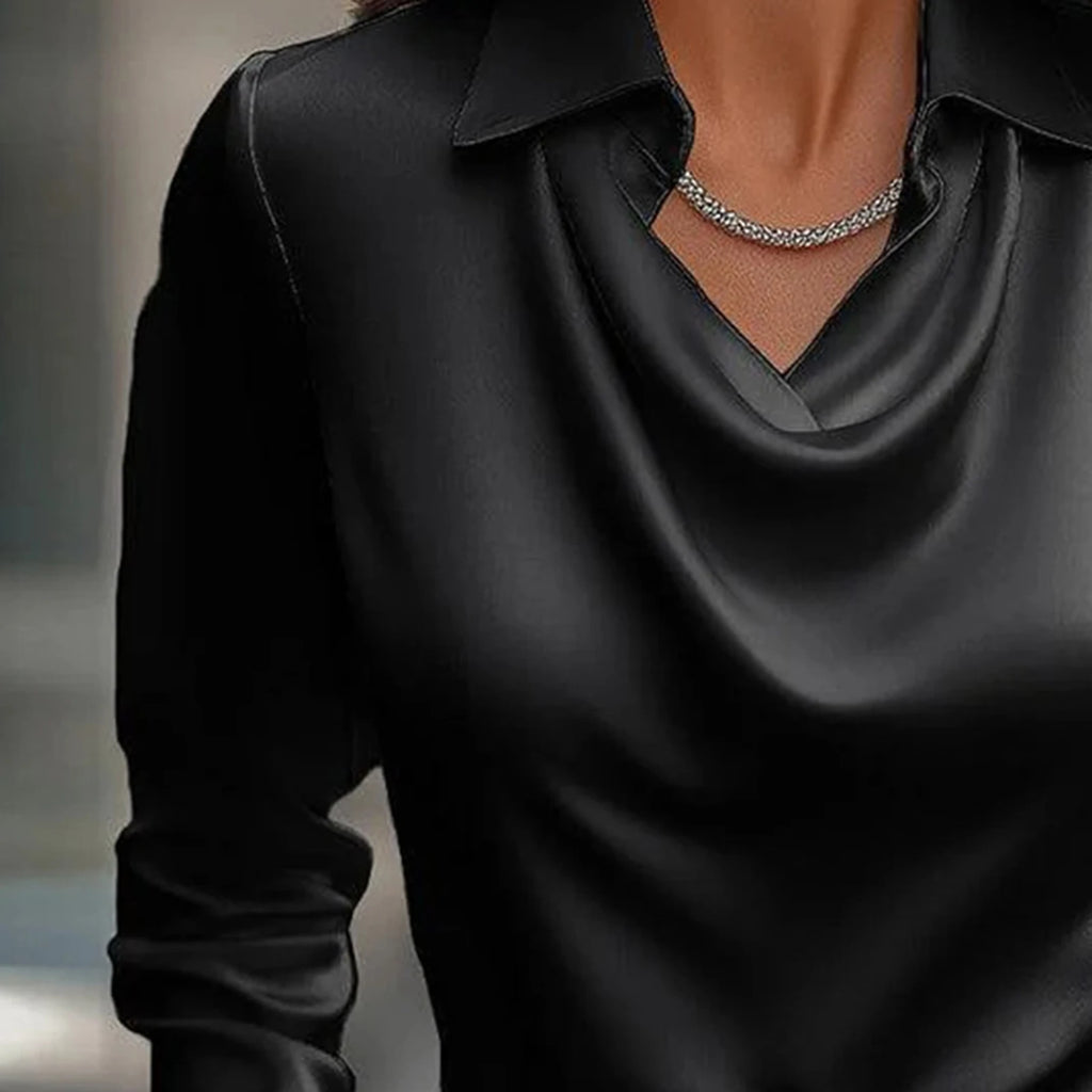 Summer Elegant Women's Blouse New V-neck Long Sleeve Solid Color Loose Shirt Casual White Tops Office Lady Blouses