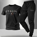 Men's Set T-shirt and Sweatpants Italy Print Summer Short Sleeve Tracksuit Male Home Outdoor Comfort Casual Tees Outfit S-3XL