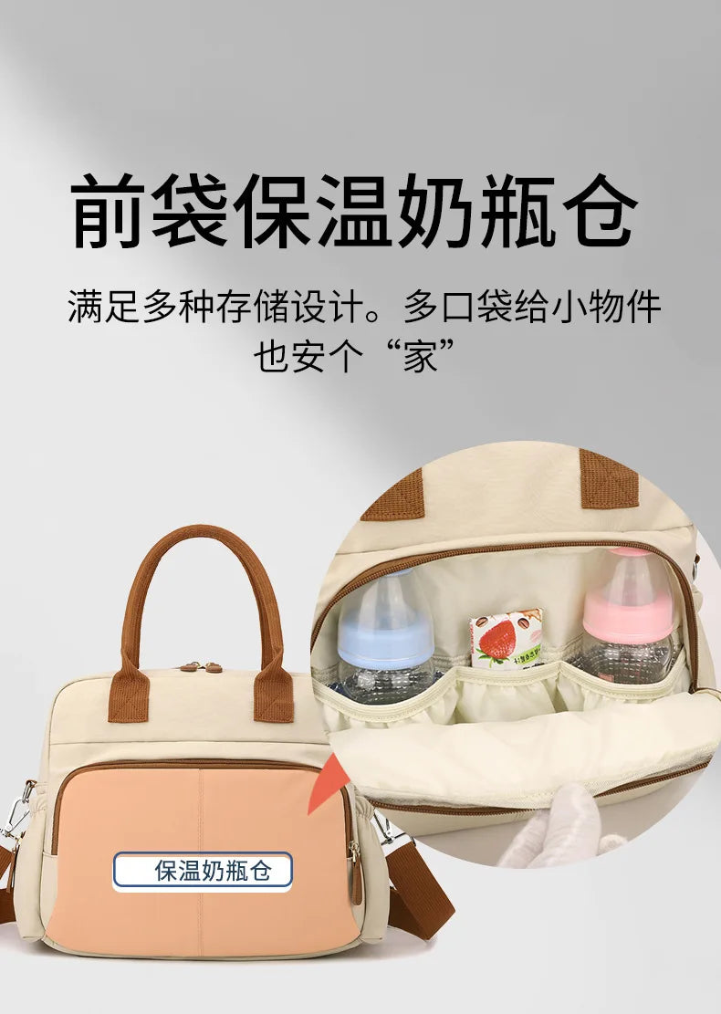 Women's Single Shoulder Bag Diaper Bags Casual Travel Nylon Crossbody Bag Lightweight Waterproof Large Capacity Shopping Handbag