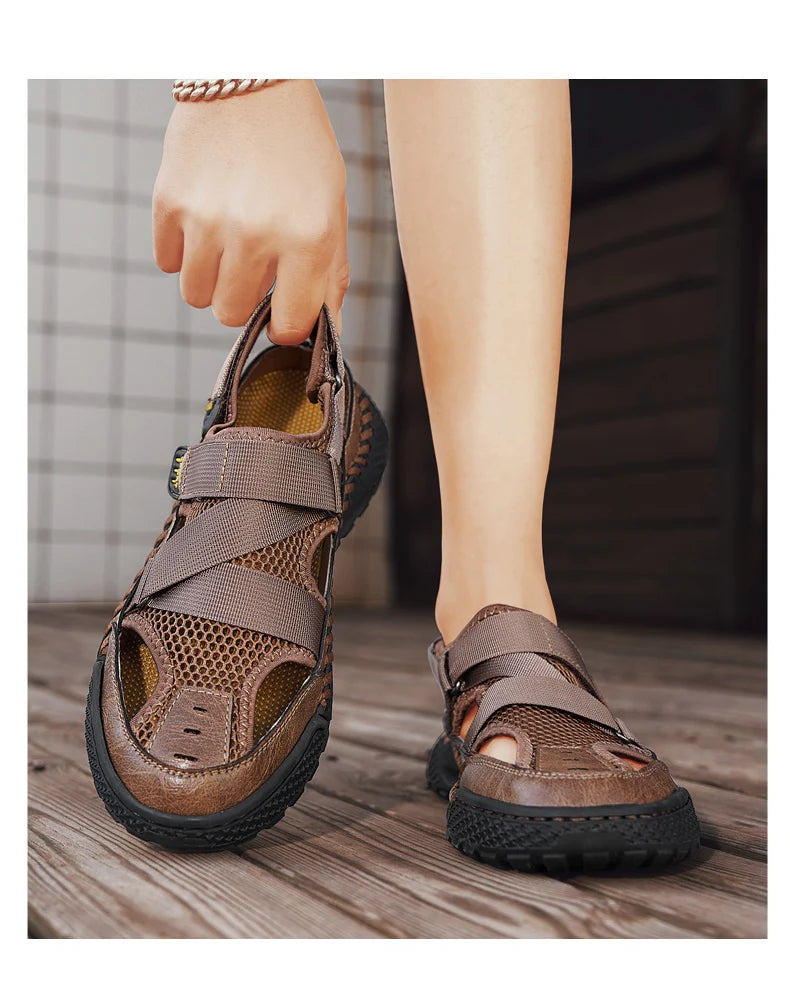 Men Summer Sandal Outdoor Casual Sandals for Men 2024 New Comfortable Trekking Hiking Sandals Beach Sandals Breathable Shoes