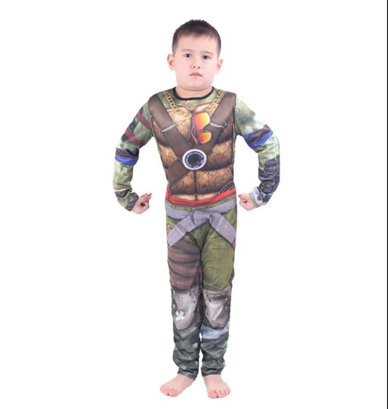 Teenage Mutant Ninja Turtles Costumes for Boys - TMNT Halloween Costume for Kids with Muscle Bodysuit, Mask