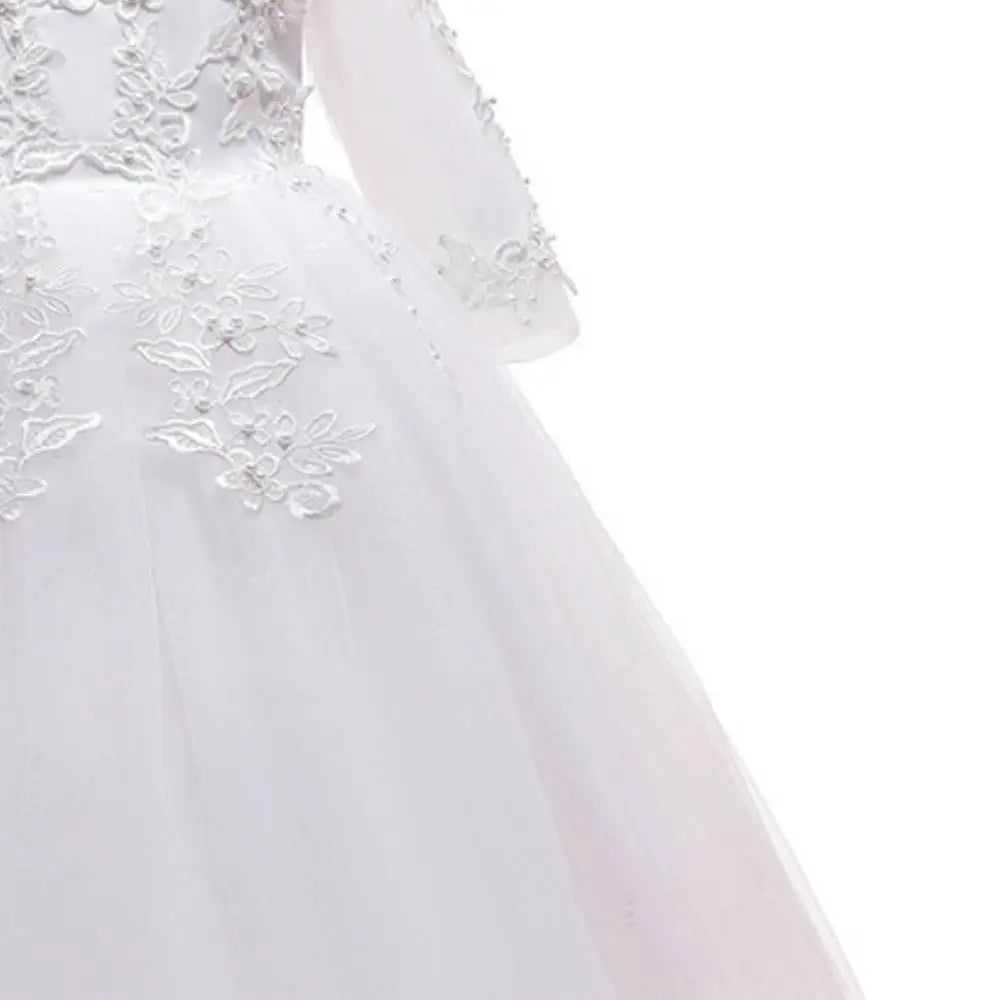 2026 teens girls Formal Dresses For Girls white Princess First Communion Children Clothes Evening luxury Flower Girls bridesmaid
