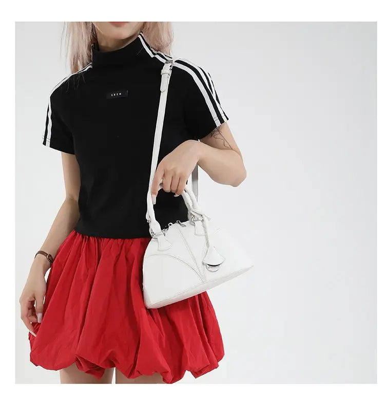 Luxury Unique Diaper Bag Shoulder Purse Ladies Trendy Design Minimalist Textured Original Square Satchel