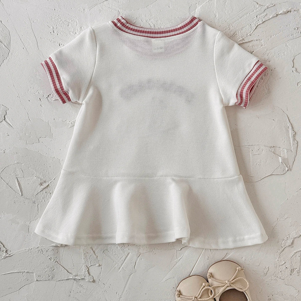 Summer New Children's Clothing Fashion Simple Dress Korean Version Girls Casual Dresse Suitable for babies aged 6 months to 3 Y