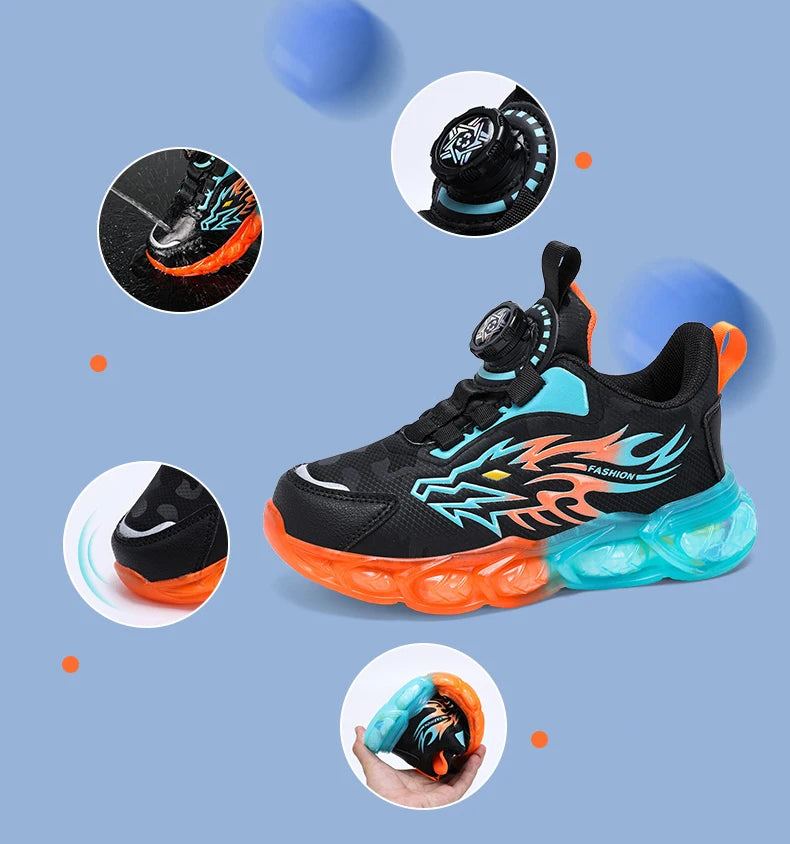 Kids Shoes Boy Casual Sneakers Platform Comfortable Children School Sports Tenis Boy Shoes Children's Basketball Shoes