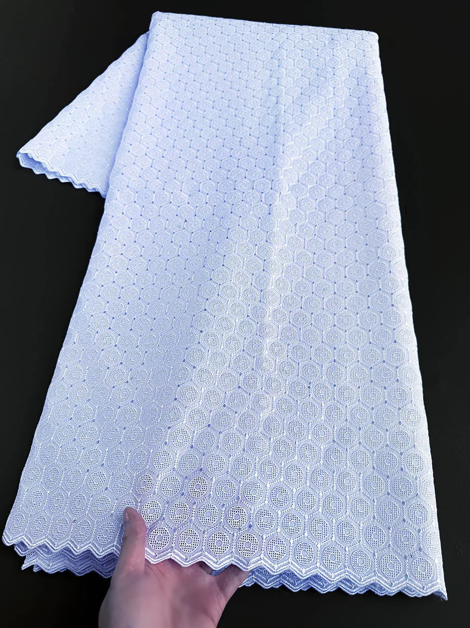 Top Quality Original Austria Cotton Lace for Men and Women African Embroidered Lace Fabric Nigeria Ceremony Cloth Sewing Dress