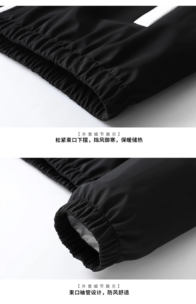 Men Tracksuit Casual Joggers Hooded Sportswear Jackets And Casual Pants Set Two Piece Fashion Casual Sports Set