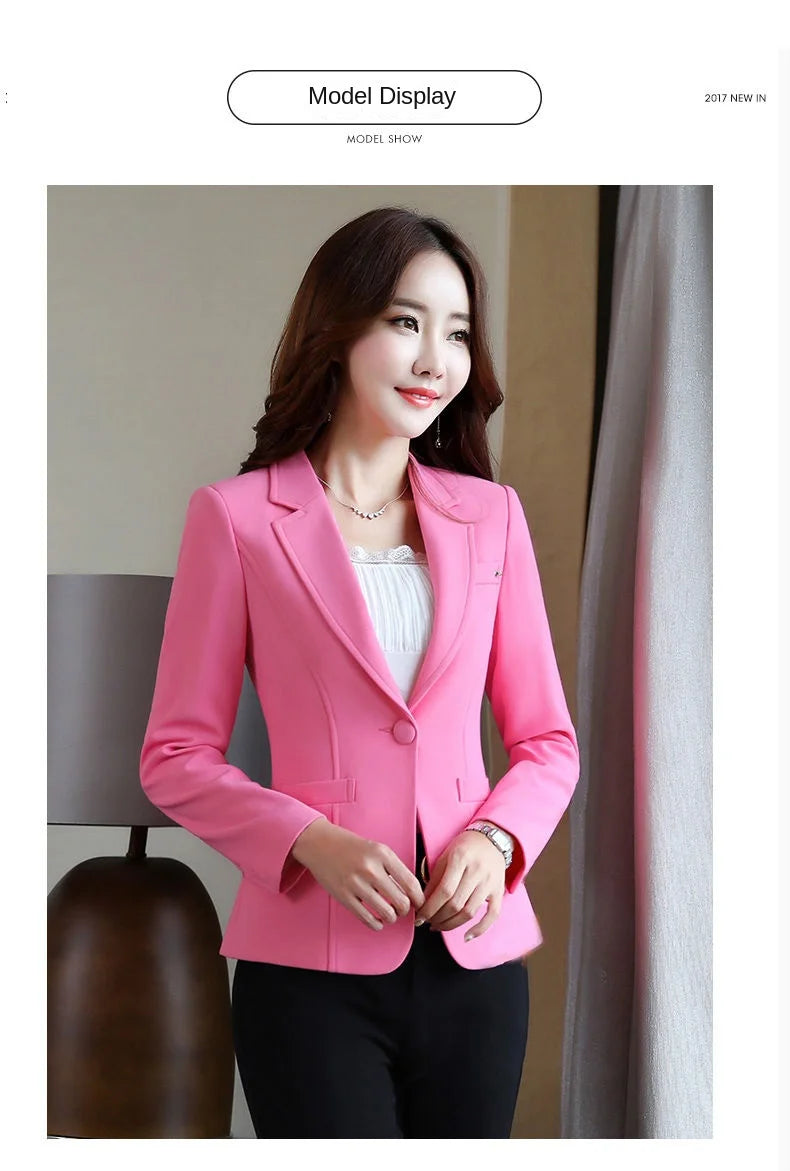 Blazers for Women Korean Slim Fit Long Sleeve Casual Suits Jacket All-Match OL Office Lady Suit Blazer Fashion Clothing White