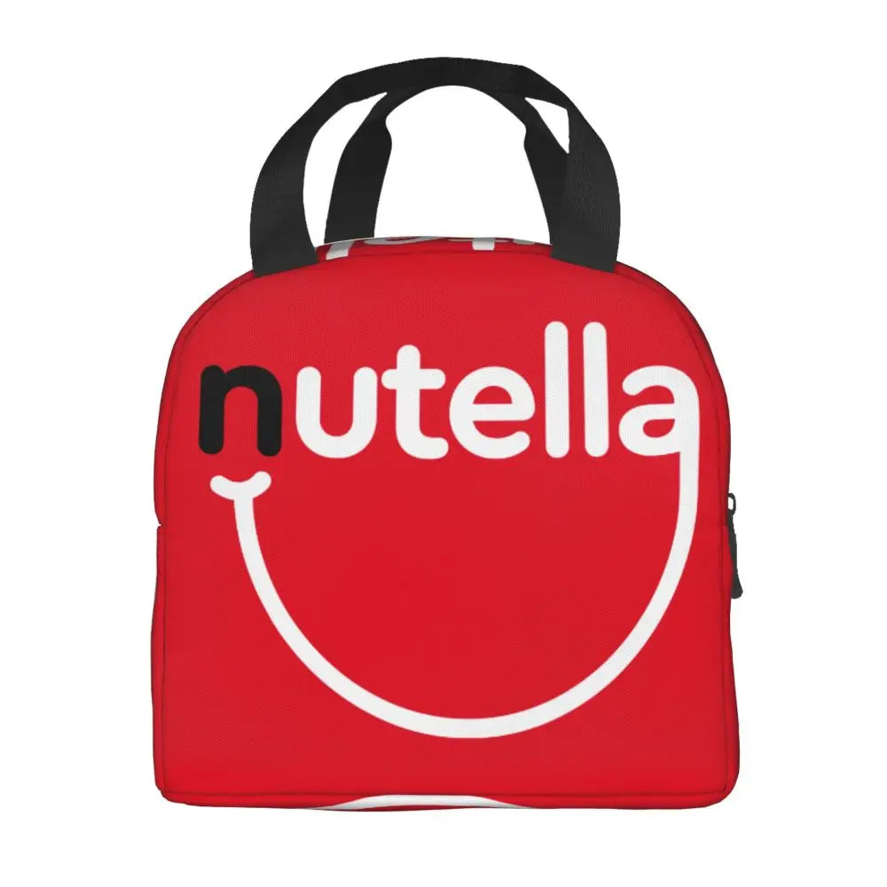 Custom Italy Nutellas Thermal Insulated Lunch Bag Women Portable Lunch Container for Outdoor Picnic Storage Food Box