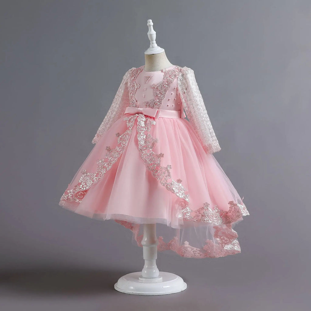 Formal Teenager Kids Evening Dress For Girls Trailing Children Costume Wedding Prom Gowns Princess Dresses 6 8 10 12 Years