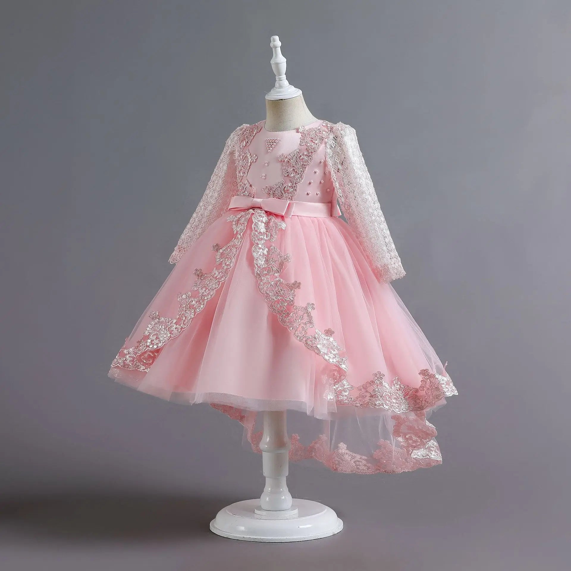 Formal Teenager Kids Evening Dress For Girls Trailing Children Costume Wedding Prom Gowns Princess Dresses 6 8 10 12 Years