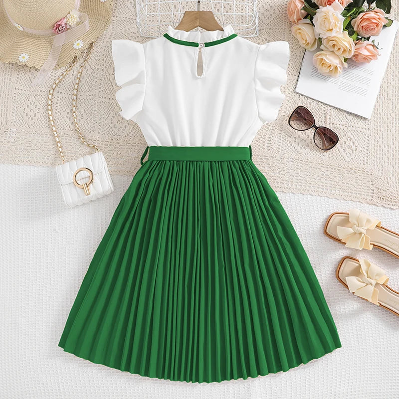 Kids Dress For Girls 8-12 Years Summer Girls Elegant Classic Fashion Intellectual Dress Birthday Party Dress For Children