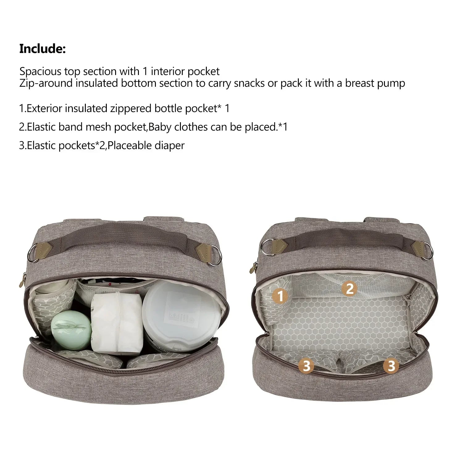 New Baby Diaper Bag Backpack Multifunctional Waterproof Maternity Nappy Bags Mommy Travel Backpack Stroller Bag Baby Nappy Cares