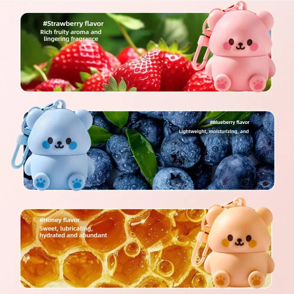 1PCS Childrens Lip Balm Bear Shape Moisturizing Care Kids Adult Lip Protection Dryness Prevention Gentle Lip Care Essential