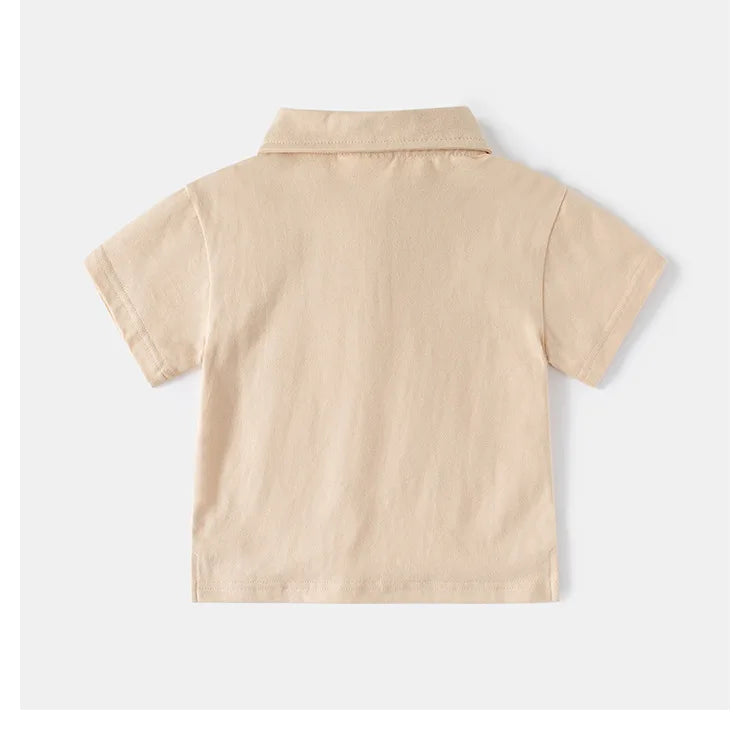 Toddler Boys Polo T-shirts Kids Tops Tees Summer Children's Clothes Cotton Blend