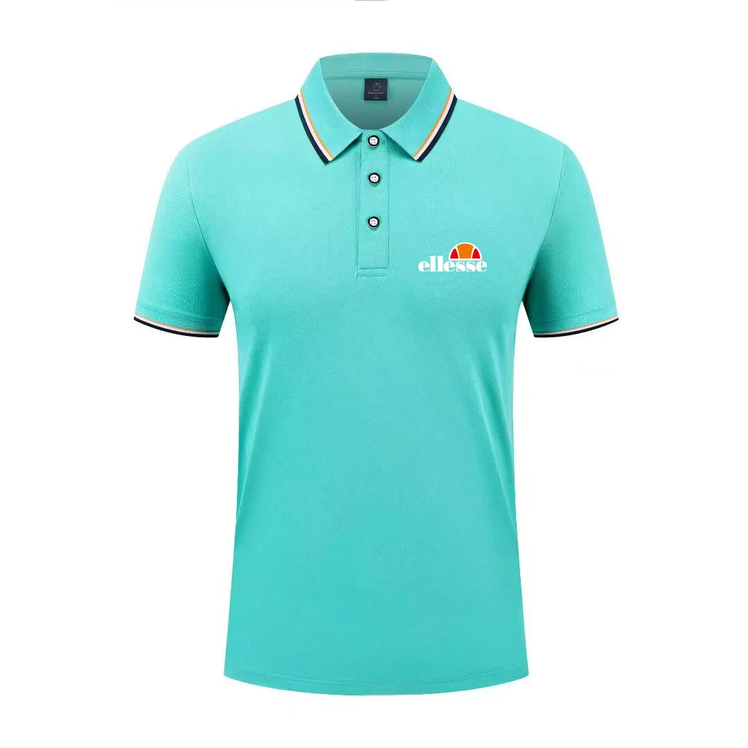 Golf men's collar knitted polo shirt, business casual men's short sleeved summer new clothing
